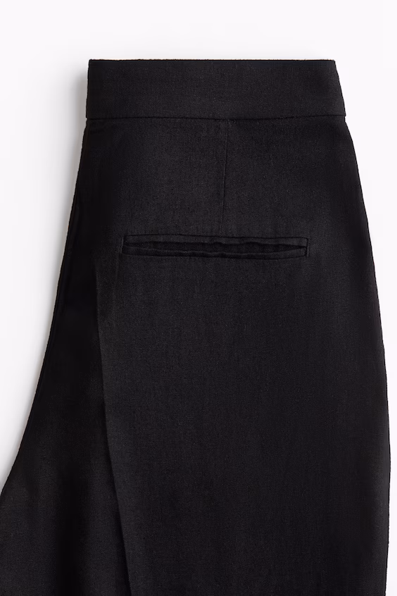 Брюки bootcut из смесового льна