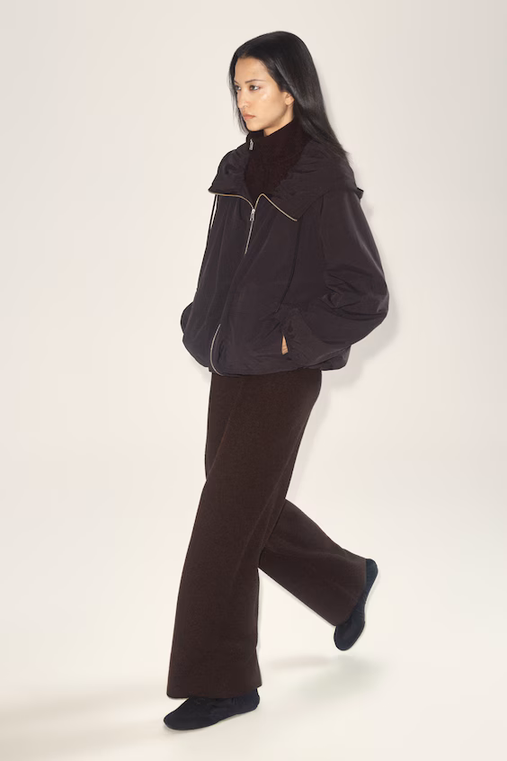 Брюки с широкими штанинами из войлока мериносовой шерсти