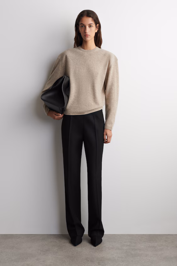 Свитер с круглым вырезом из мериносовой шерсти