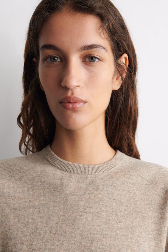 Свитер с круглым вырезом из мериносовой шерсти