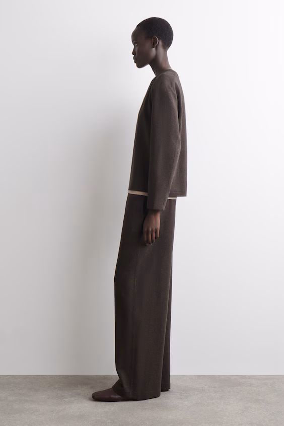 Блузка из хлопка с длинным рукавом h&m