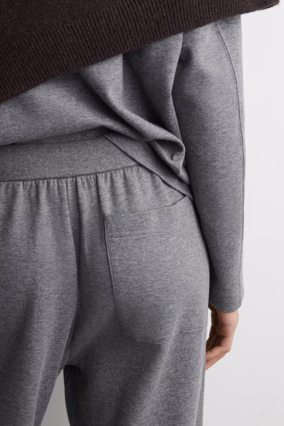 Брюки для тренировок из хлопка с широкими штанинами