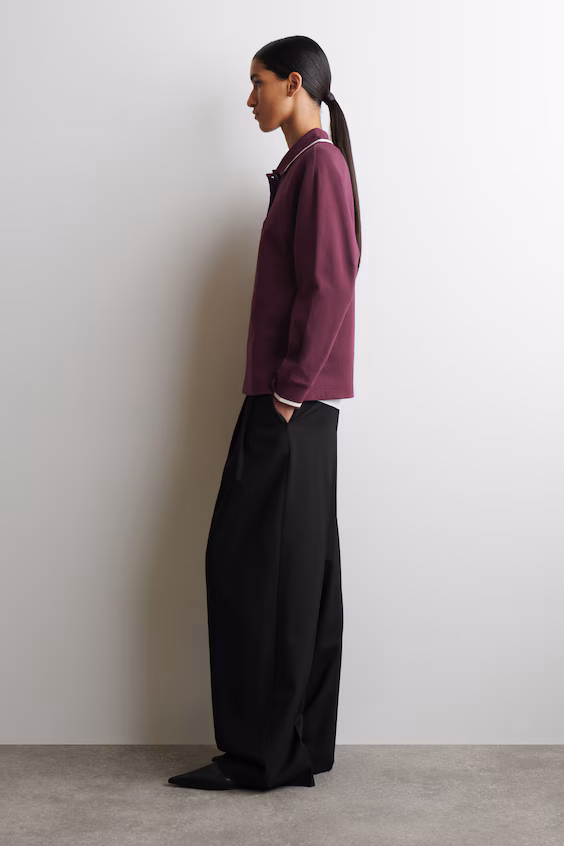 Топ-поло из хлопка с контрастными отделками