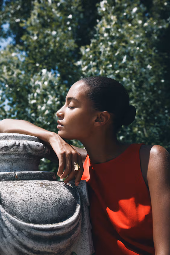 Платье прямого кроя из льна