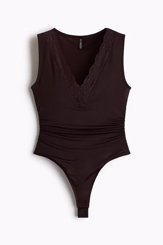 Боди-трусики с кружевом