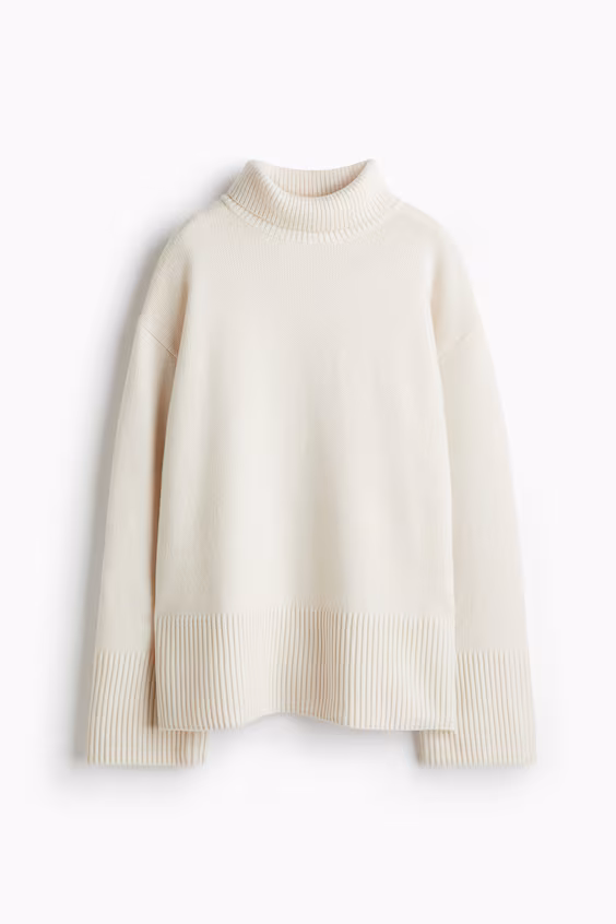 Свитер с высоким воротником из смесовой кашемировой пряжи