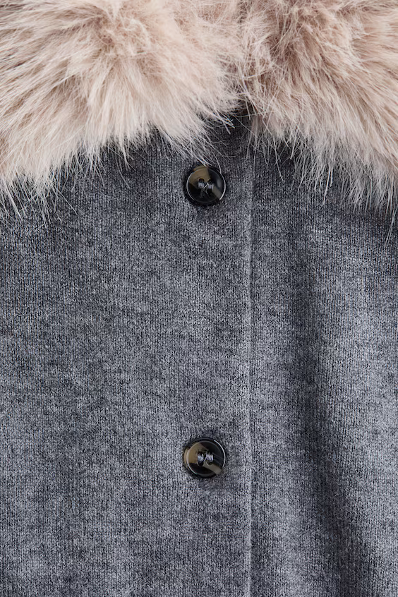 Кардиган из тонкой пряжи с воротником