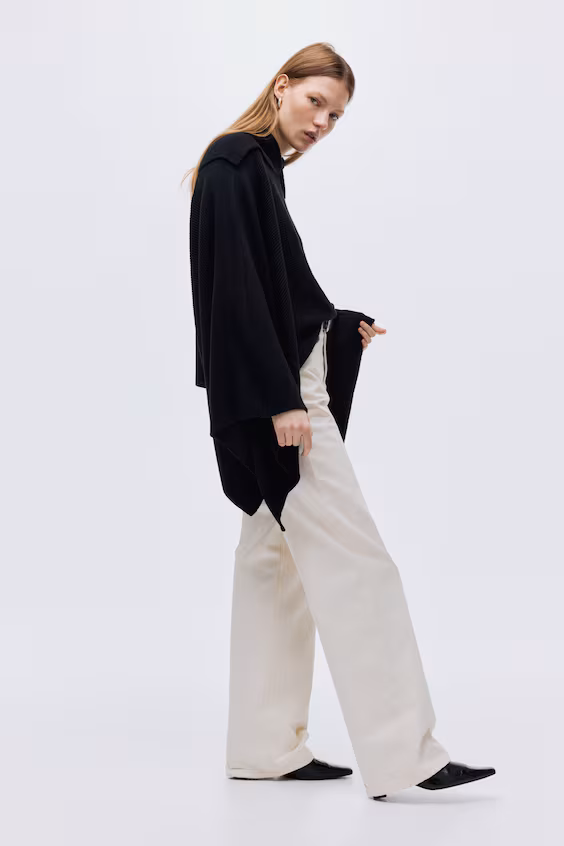 Кардиган из рубчикового трикотажа