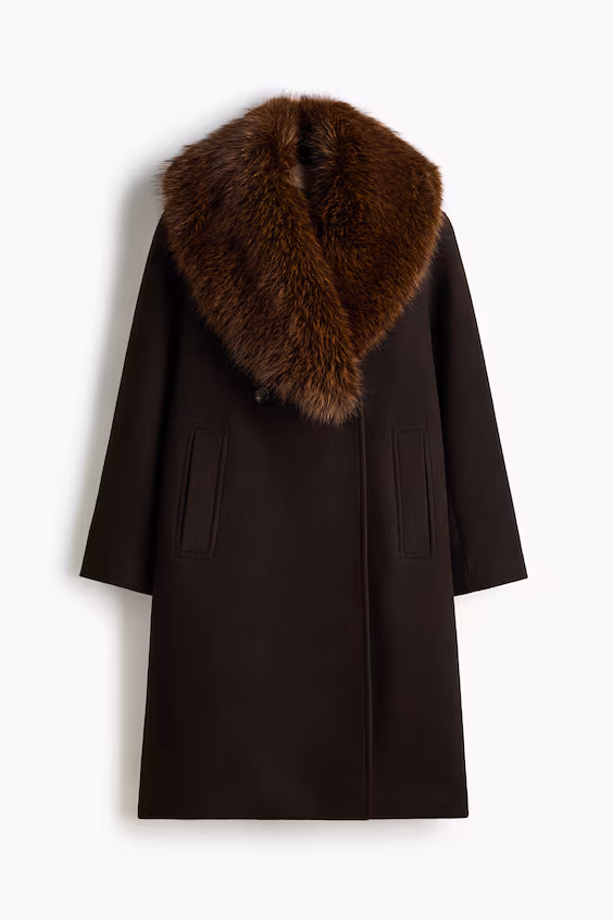 Длинное застежное пальто