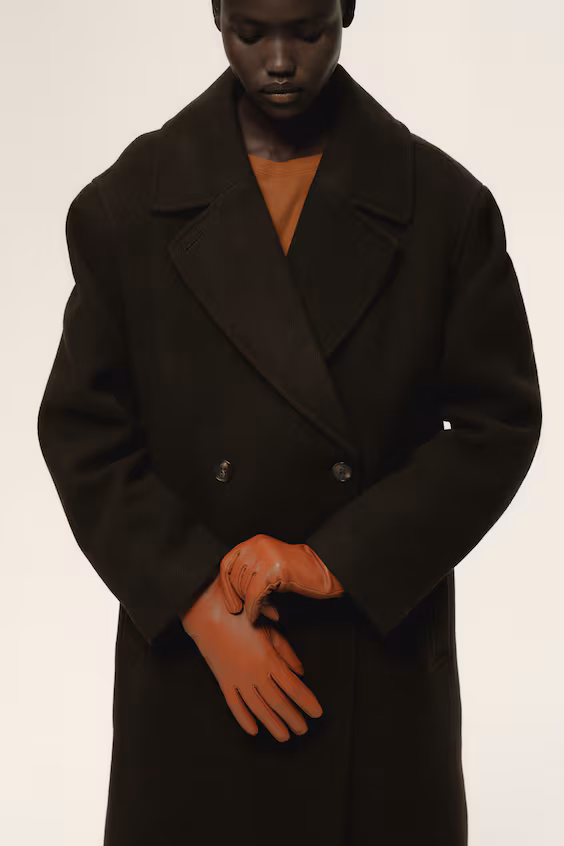 Длинное застежное пальто