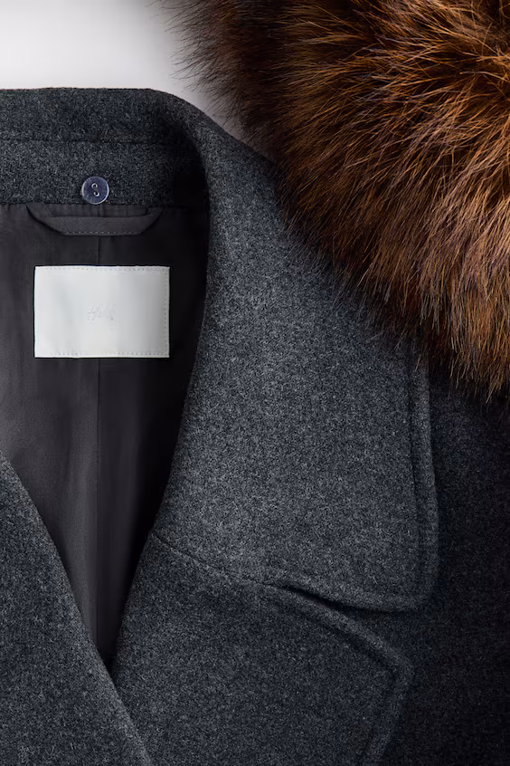 Длинное застежное пальто