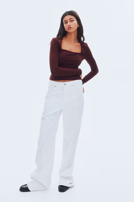 Свитер с длинными рукавами из микрофибры