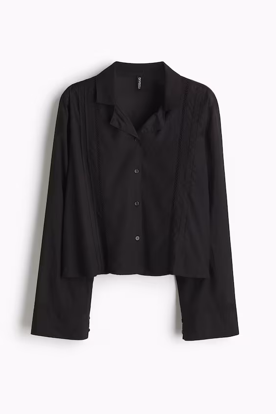 Рубашка для пижамы с рифлеными деталями