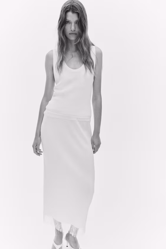 Юбка с бахромой