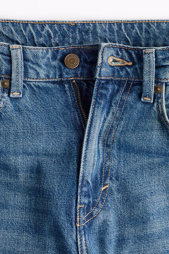 Джинсы wide high