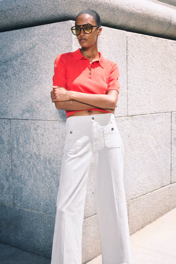 Джинсы широкие до щиколотки