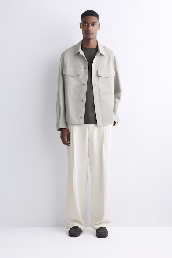 Рубашка из хлопка с комфортным кроем