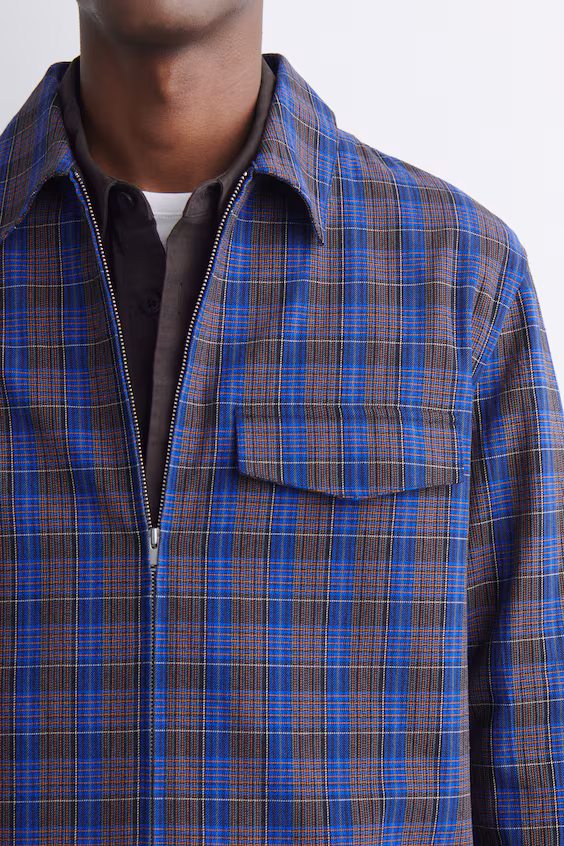 Рубашка-куртка из хлопка с молнией