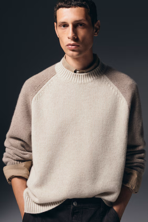 Джемпер из кашемира двухцветный