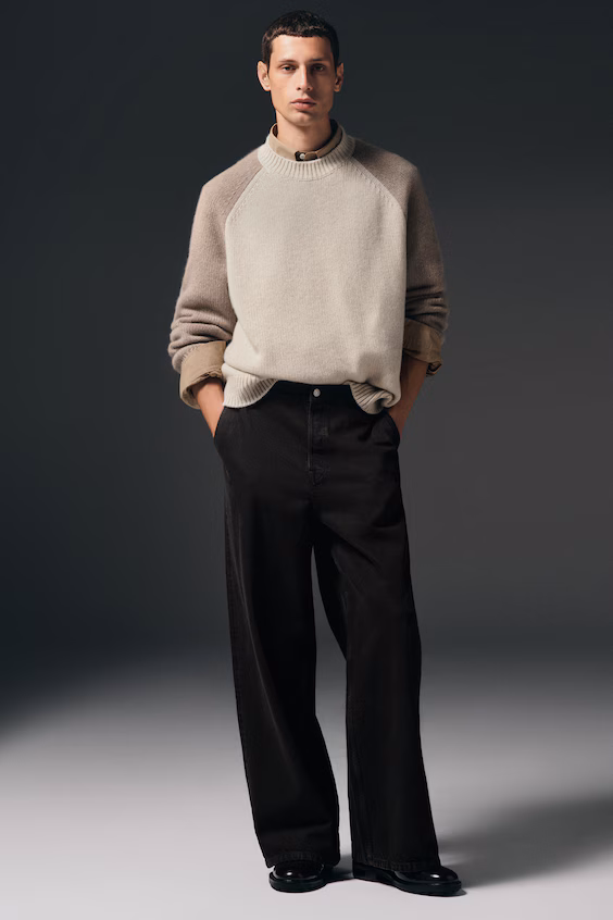 Джемпер из кашемира двухцветный