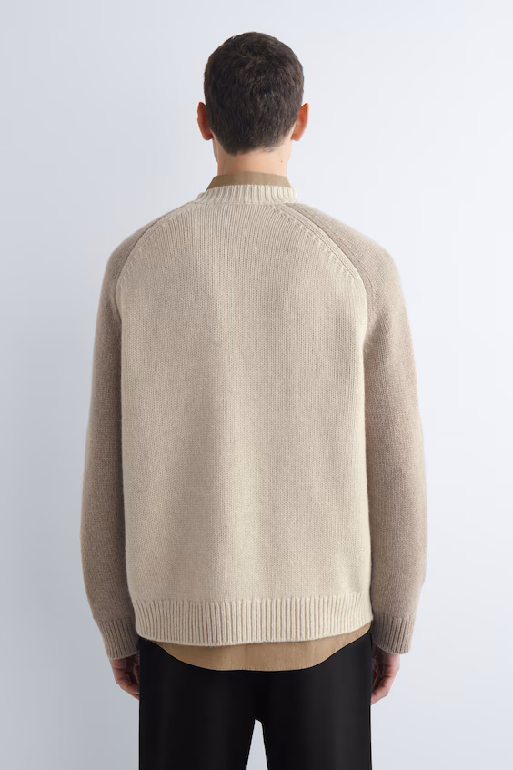 Джемпер из кашемира двухцветный