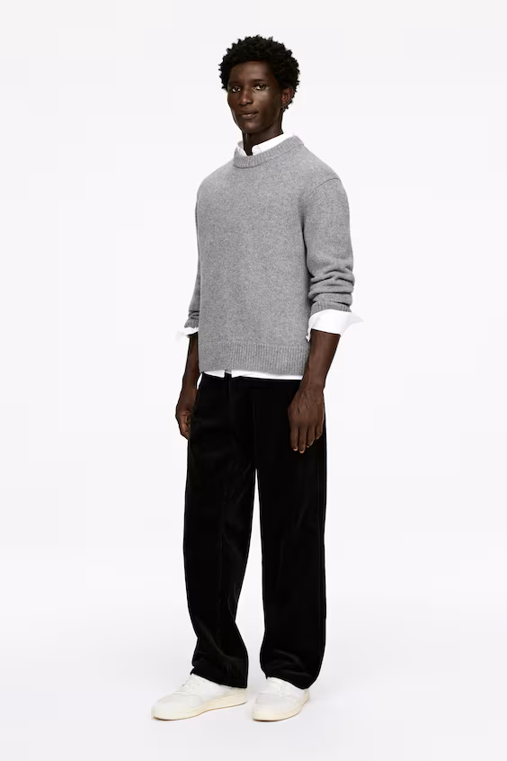 Свитер из толстой вязаной шерсти