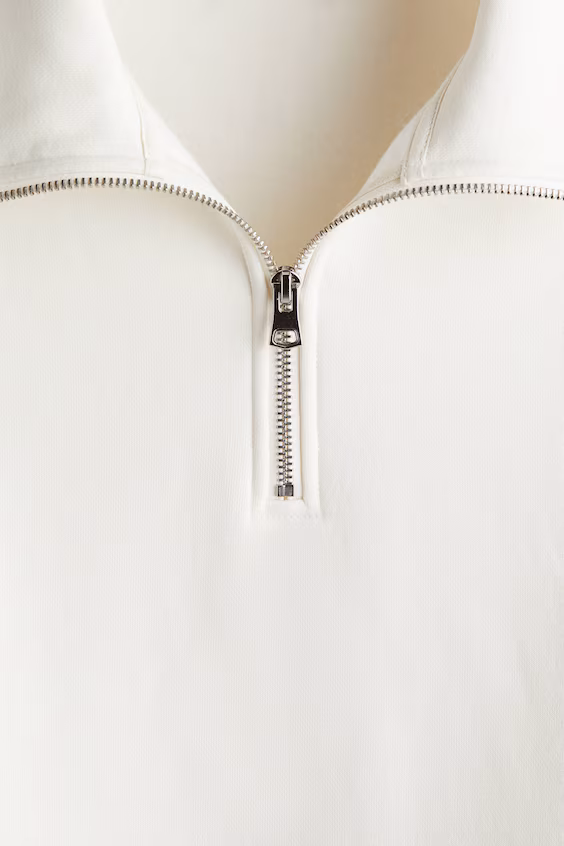 Свитшот loose fit с половиной молнии