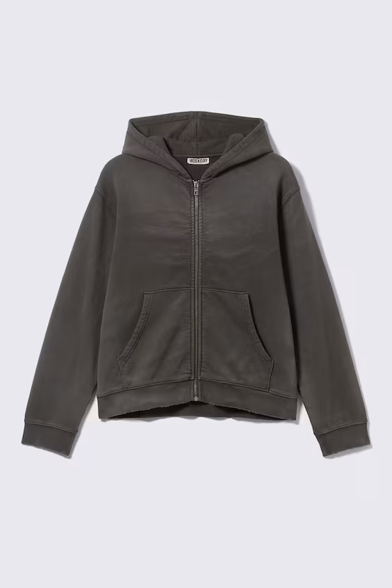 Парка с молнией и потертым эффектом