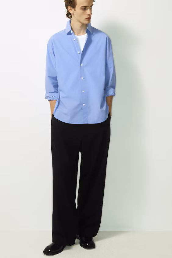 Рубашка в свободном стиле из пима-хлопка