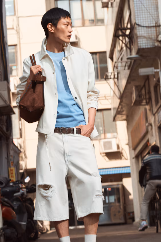 Джинсовые шорты baggy