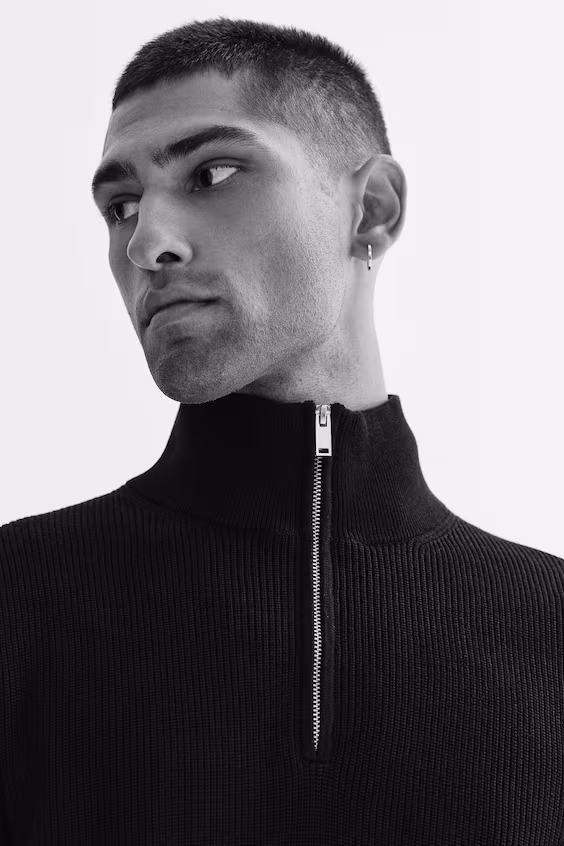 Свитер с молнией стандартного кроя