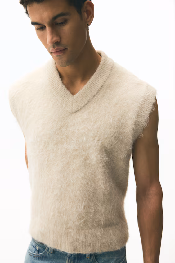 Кардиган из мягкой ворсистой ткани свободного кроя