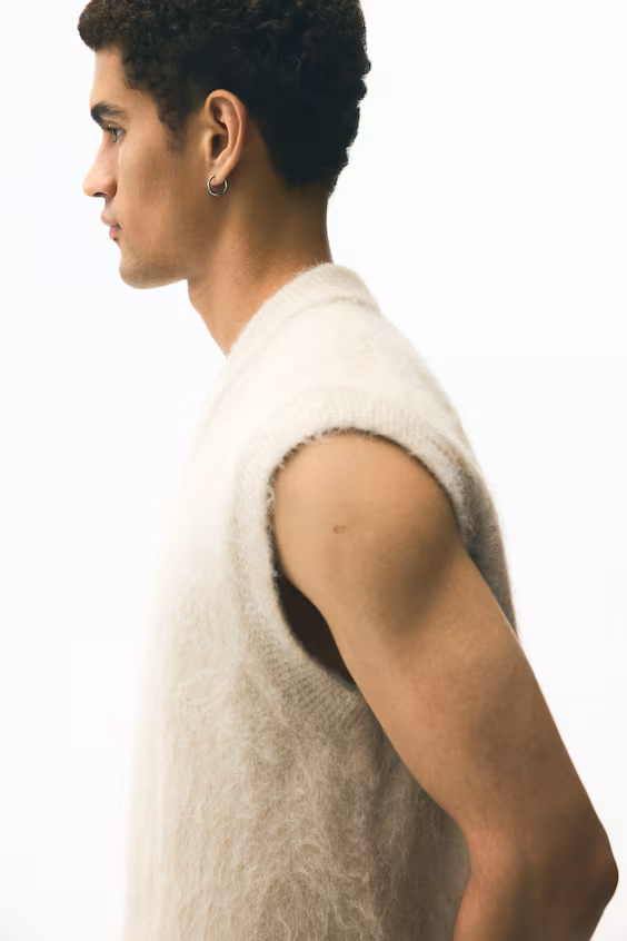 Кардиган из мягкой ворсистой ткани свободного кроя