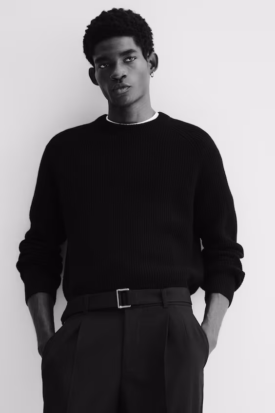 Брюки с поясом комфортного кроя relaxed fit