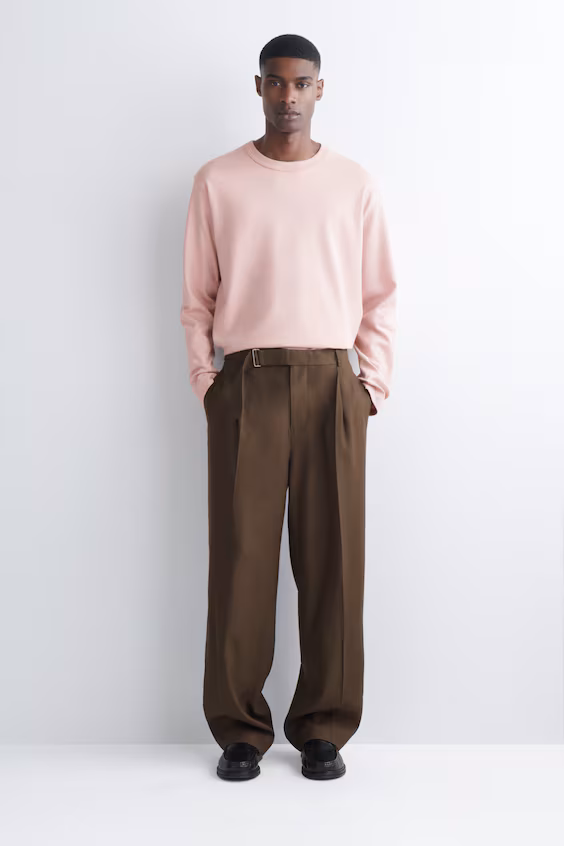 Футболка с длинным рукавом из легкого джерси с неформальным кроем