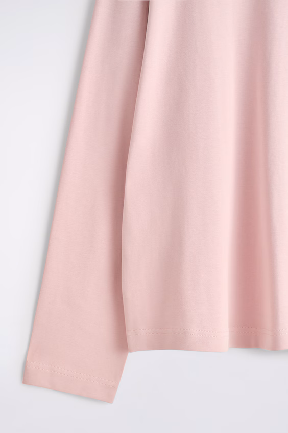 Футболка с длинным рукавом из легкого джерси с неформальным кроем