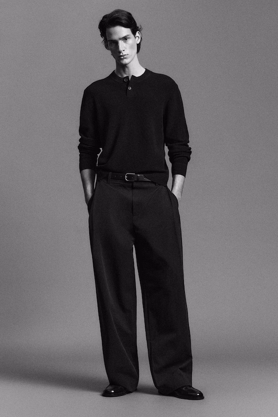 Широкие плиссированные брюки из хлопка