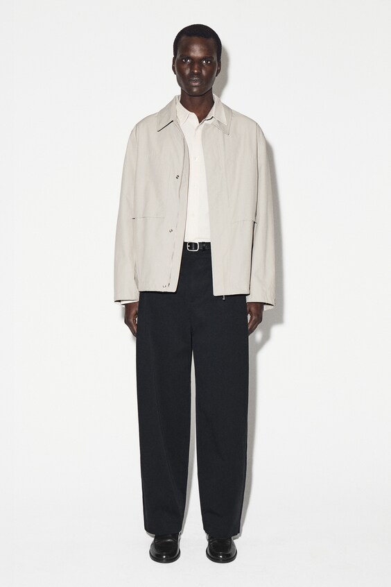 Широкие плиссированные брюки из хлопка