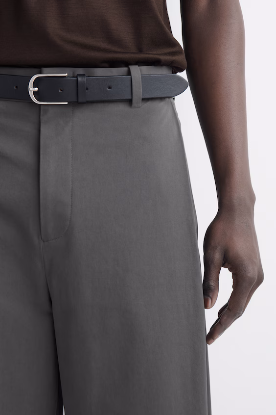 Широкие плиссированные брюки из хлопка