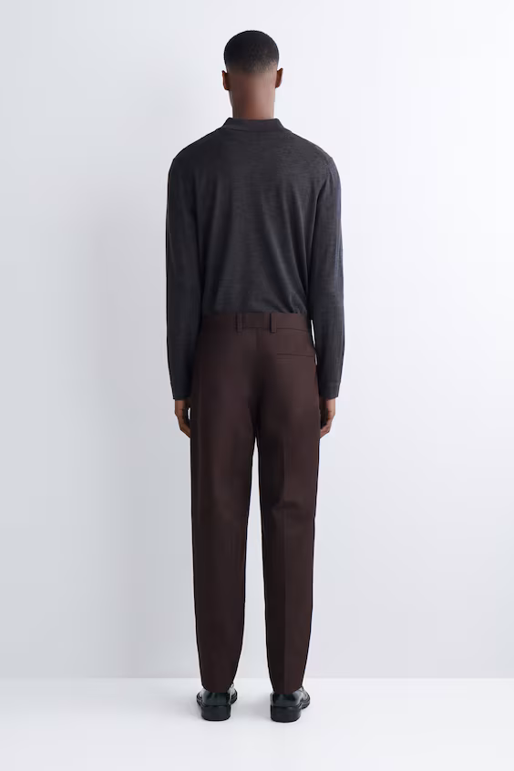 Брюки из хлопка прямого кроя