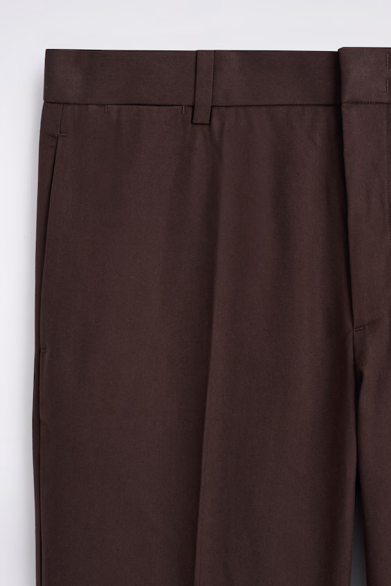 Брюки из хлопка прямого кроя