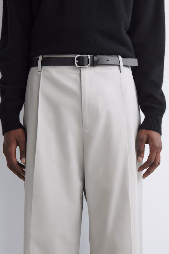 Брюки из хлопка укороченные прямого кроя