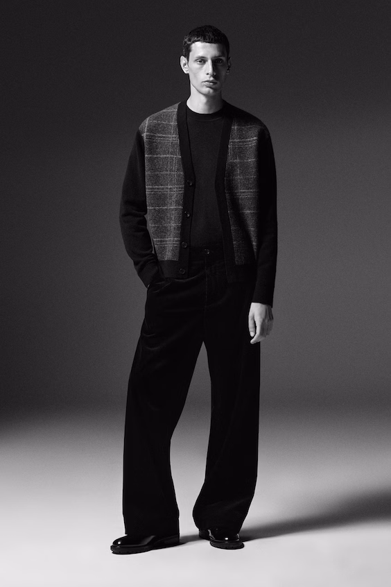 Брюки из вельвета с широкими штанинами