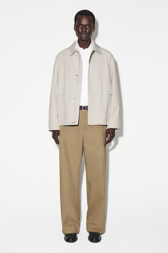 Широкие хлопковые брюки со свободным кроем