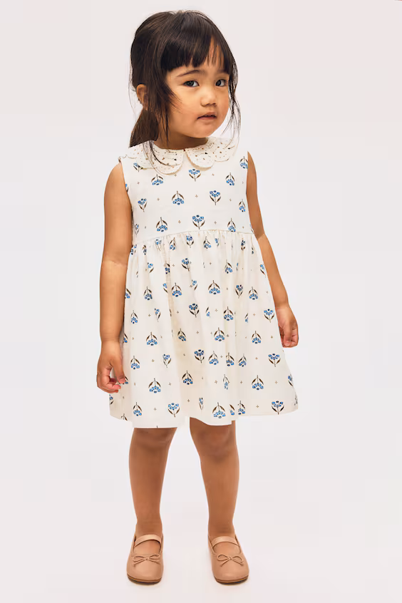 Платье из джерси с воротником