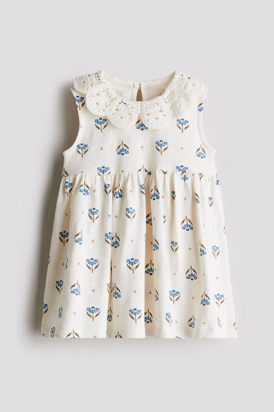 Платье из джерси с воротником