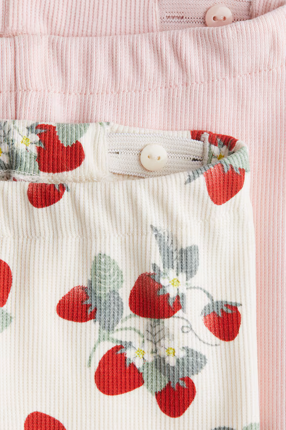 Набор из 2 велосипедных шорт в рубчик