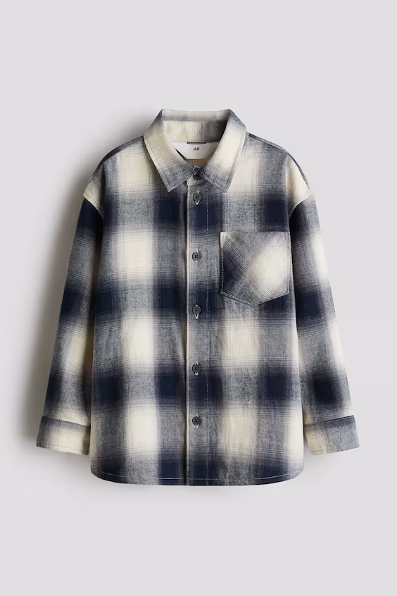 Рубашка из хлопкового фланелевого полотна