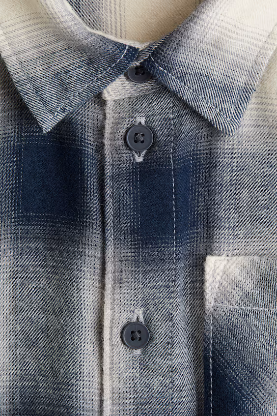 Рубашка из хлопкового фланелевого полотна