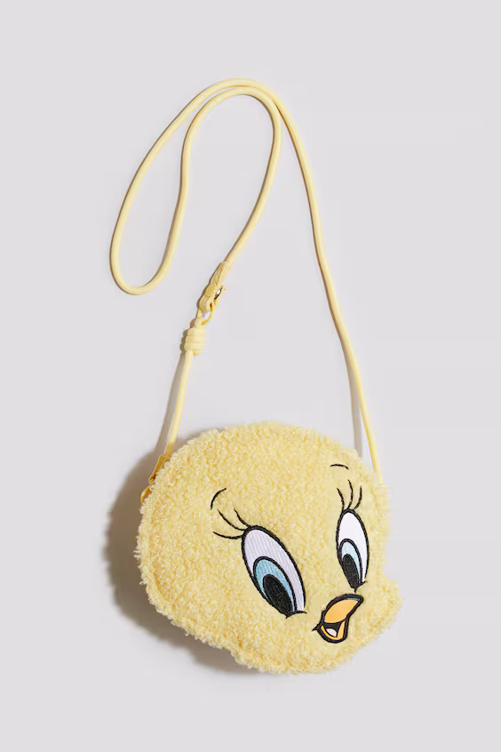 Сумка через плечо с мехом